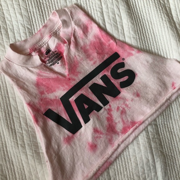 Tops - Pink tie dye Vans muscle tshirt/tank